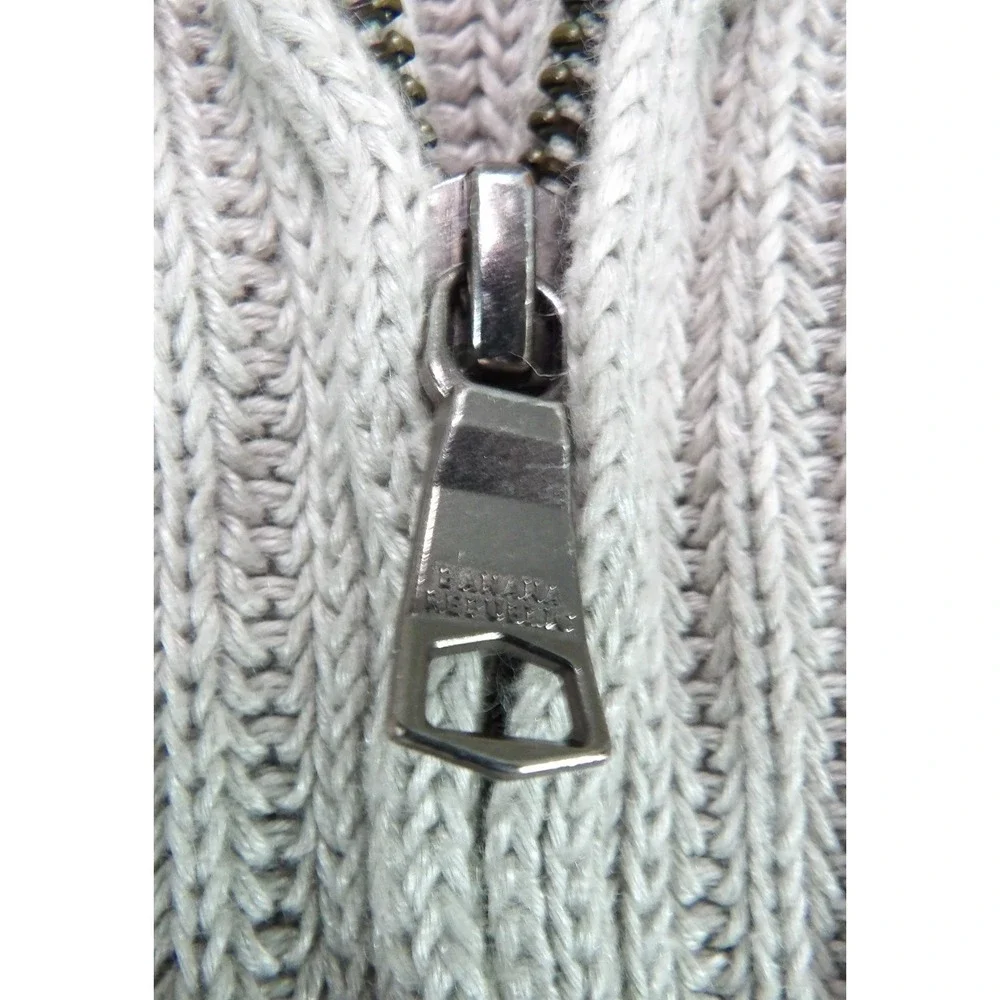 Banana Republic Linen Sweater Men S Beige Ribbed Full Zip Mock Neck Cardigan Top